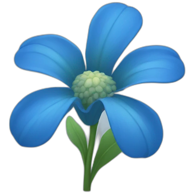 blue flower emoji