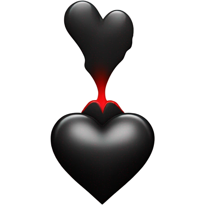 Black heart with red center emoji