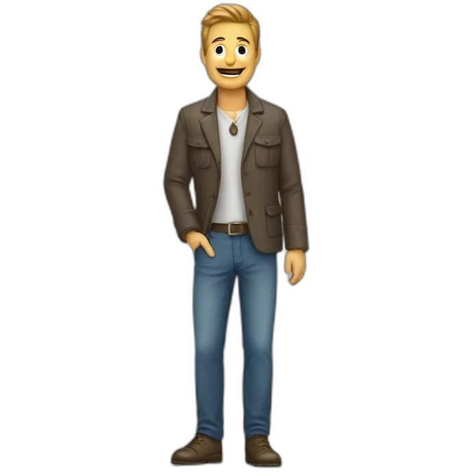 un homme avec pleins d'argents emoji
