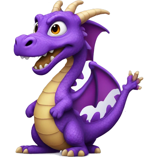 purple dragon waving emoji