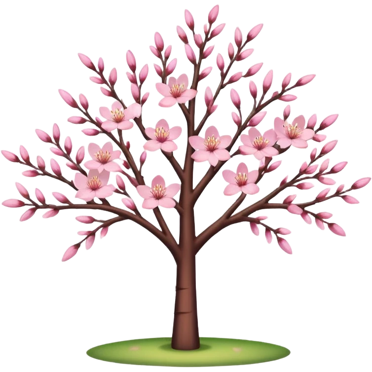 Pink tree emoji