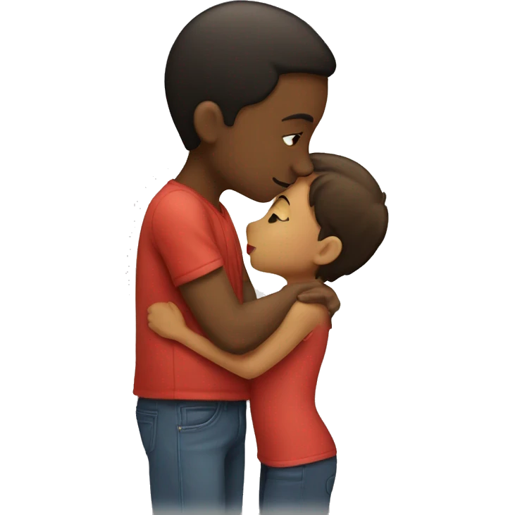 Girl kissing a boy  emoji