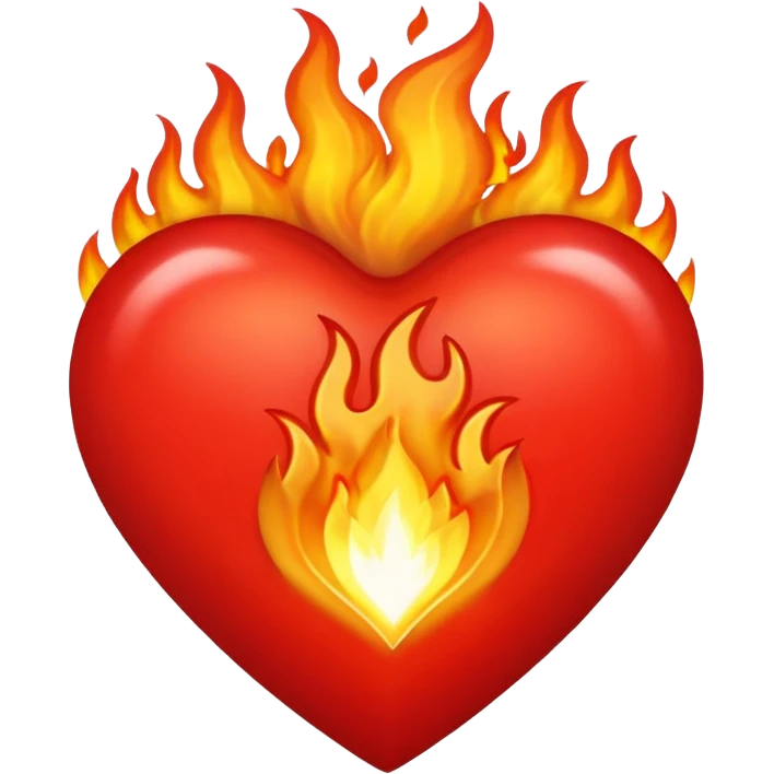 Coração em chamas emoji