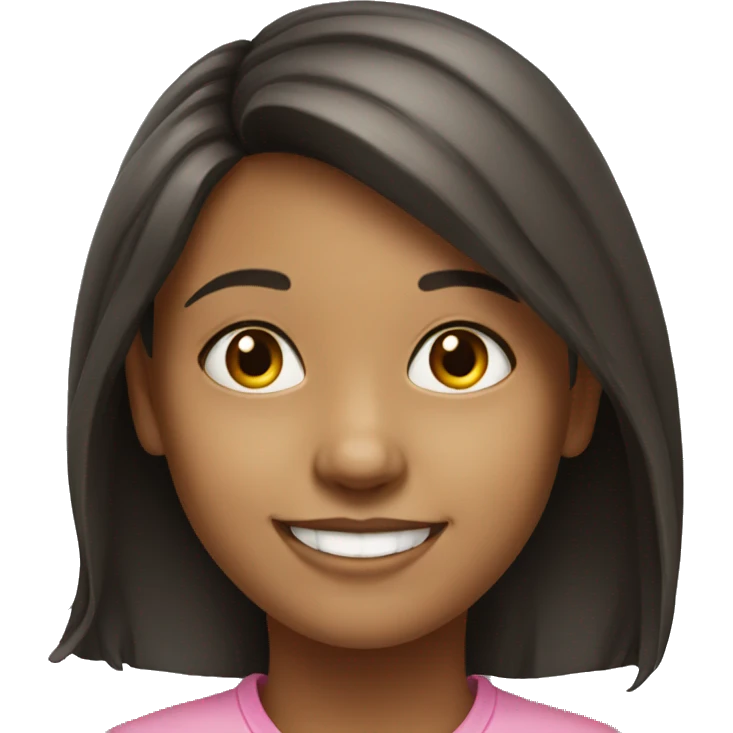 realistic portrait of smiling girl emoji