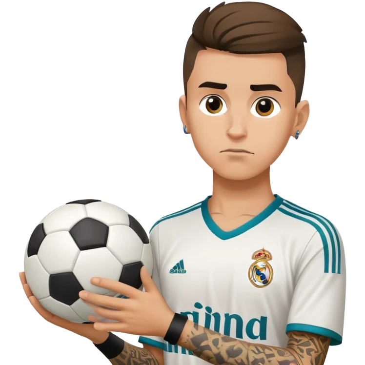 real madrid and a cross emoji