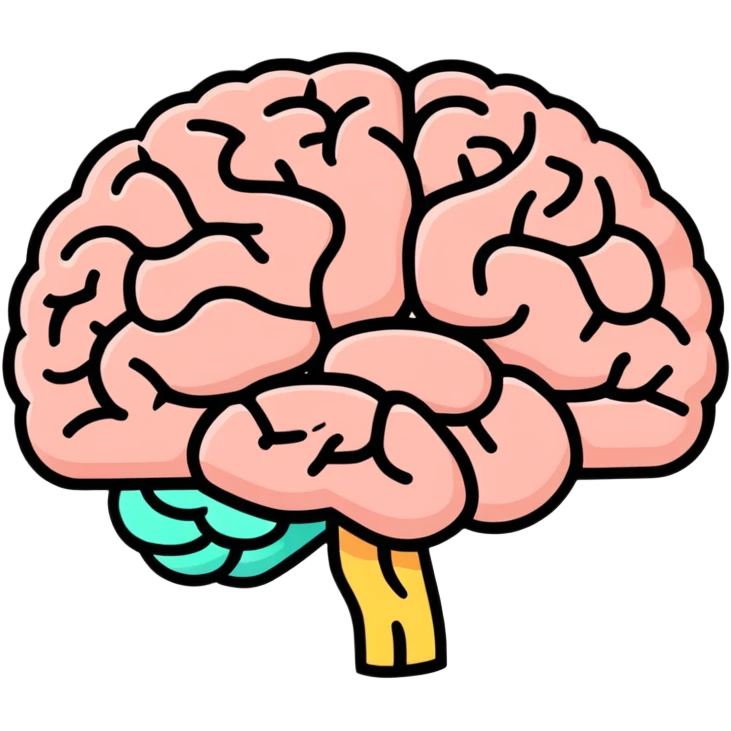 realistic pink brain emoji