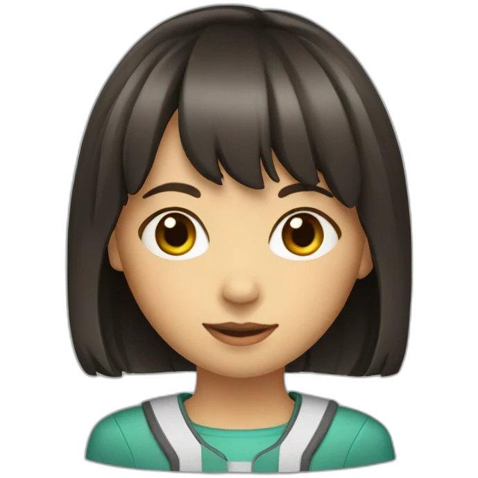 little-brunette-with-bangs-on-a-rocket emoji