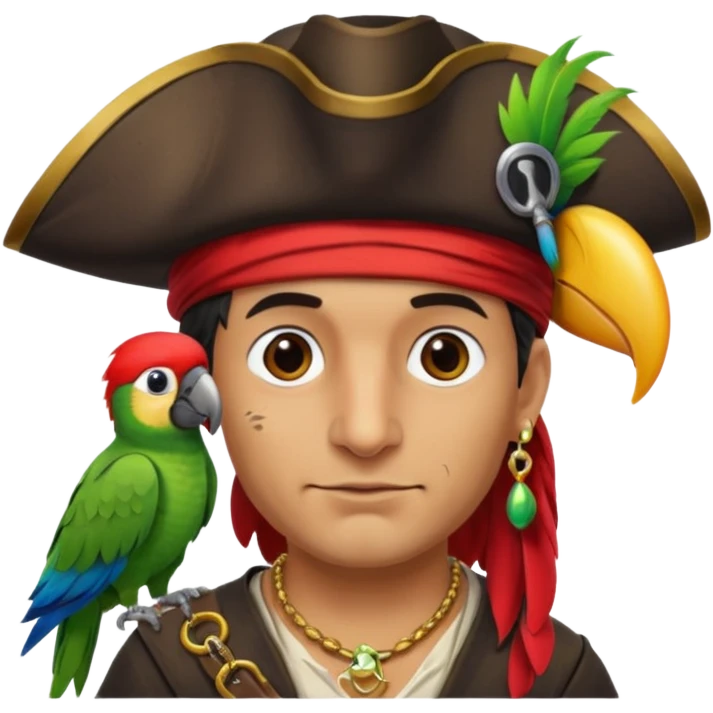 pirate and parrot emoji
