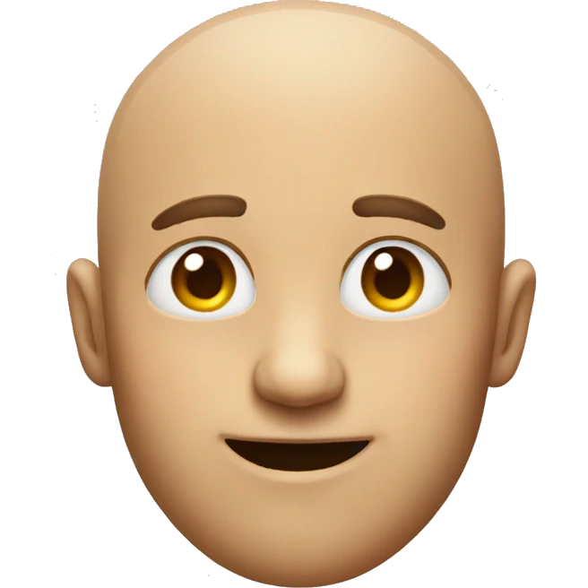 Wink emoji but it's balding emoji