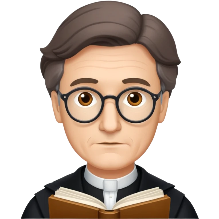 portrait of Hartmut Rosa, German philosopher, with a book emoji
