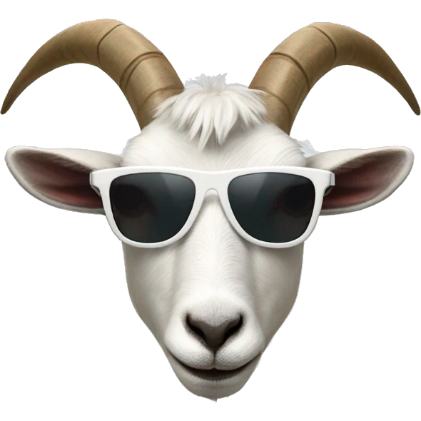 goat with sunglasses emoji