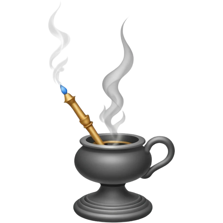 Burning incense on a traditional leaning holder  emoji