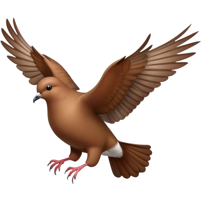 Brown Dove fly emoji