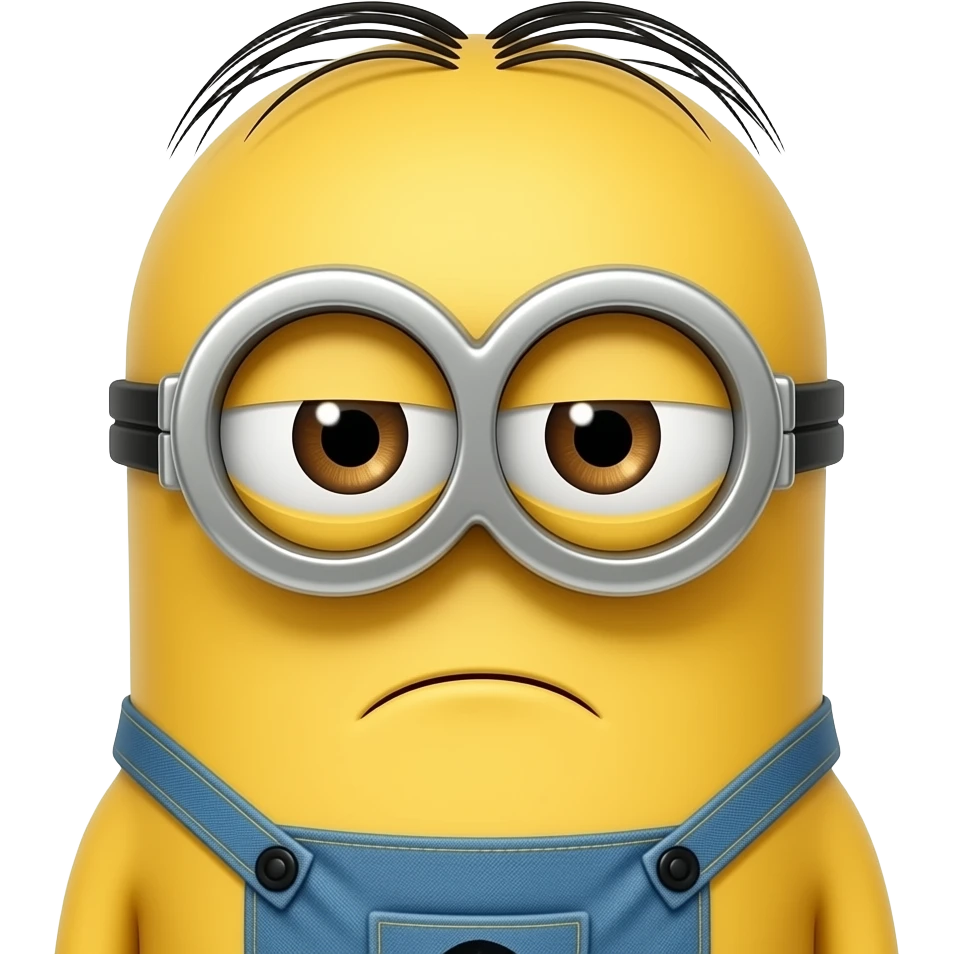 female minion emoji looking upset because of new haircut emoji