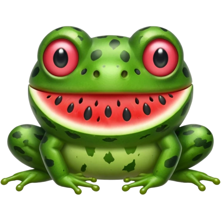 Watermelon frog emoji