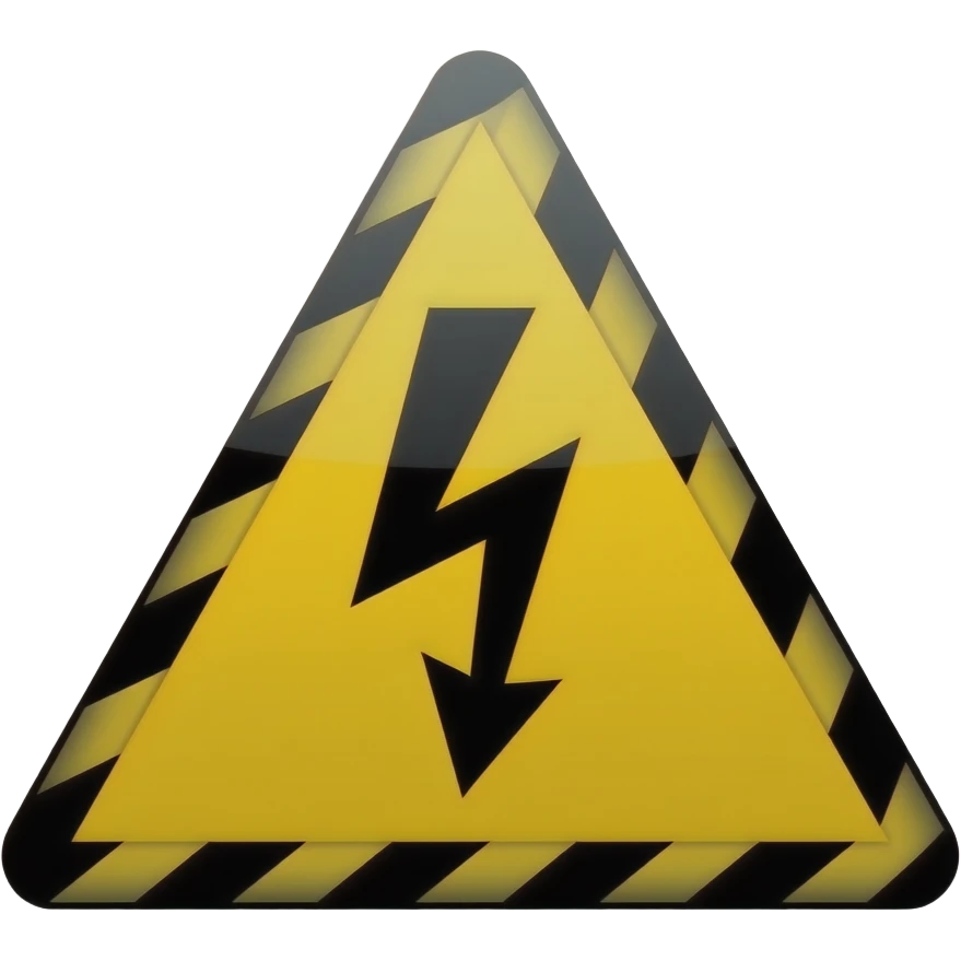 Electric hazard safety emojis for construction site: -Professional safety icon style, no cartoon, no cute style emoji