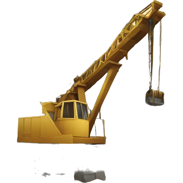 medieval wooden crane into stone pit emoji
