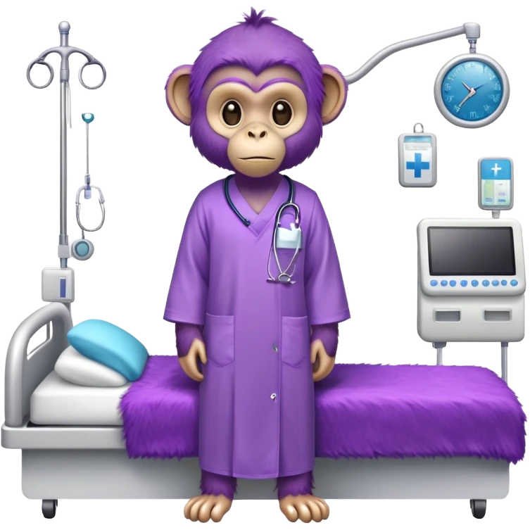 Purple monkey in the hospital  emoji