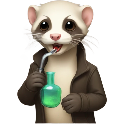 Ferret smoking a bong  emoji