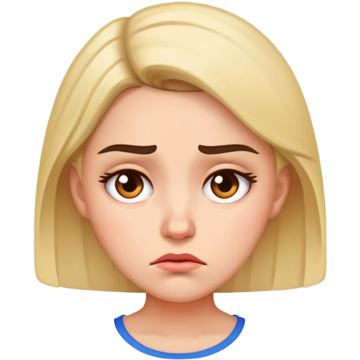 disappointed female emoji