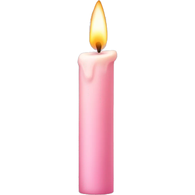 Light pink candle emoji