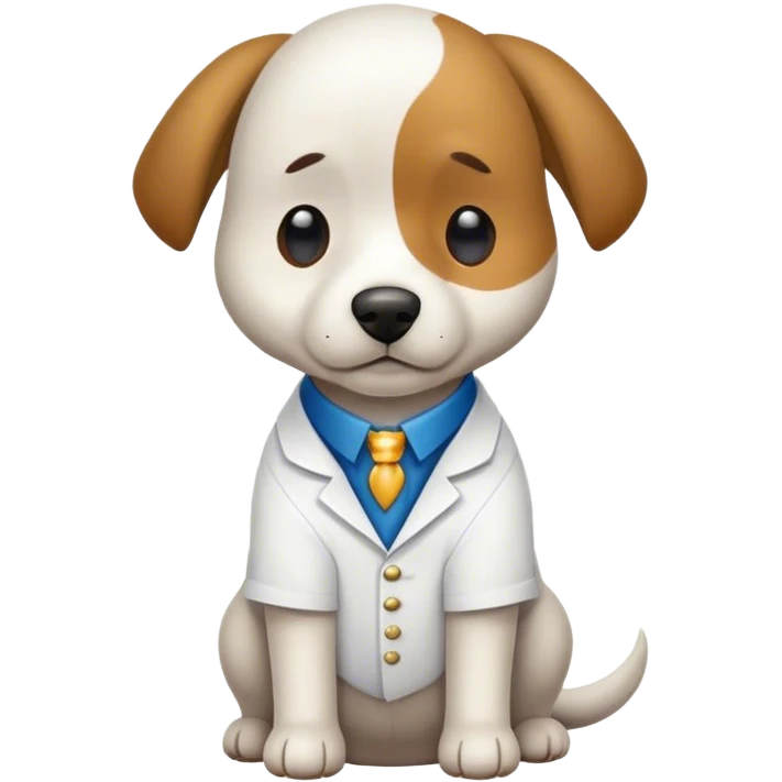 Un perro de la raza viejo pastor ingles con una camisa blanca emoji