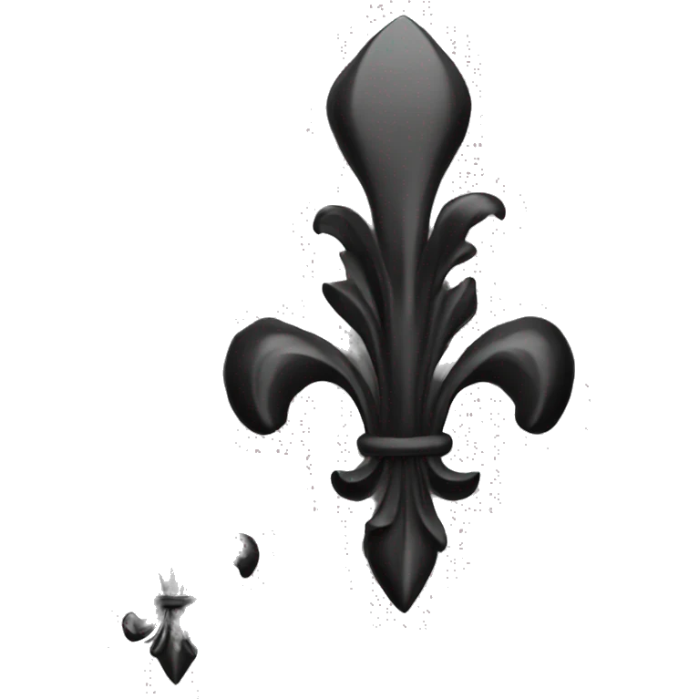 Fleur de lis in black color emoji