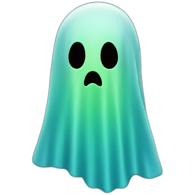 Ghost blu end green emoji