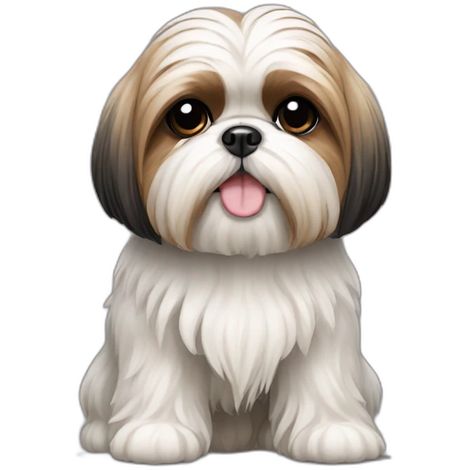 Dog Shih Tzu with long coat full-height  emoji