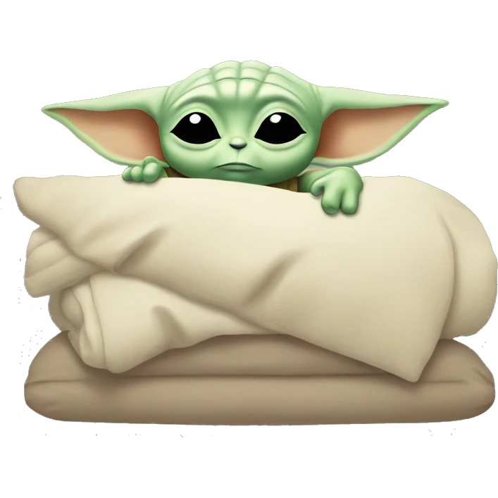 baby yoda sleeps with his eyes closed ZZZZ emoji