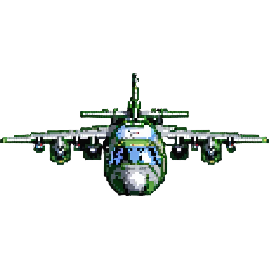 AC-130 gunship military aircraft with visible weapons and cannons emoji