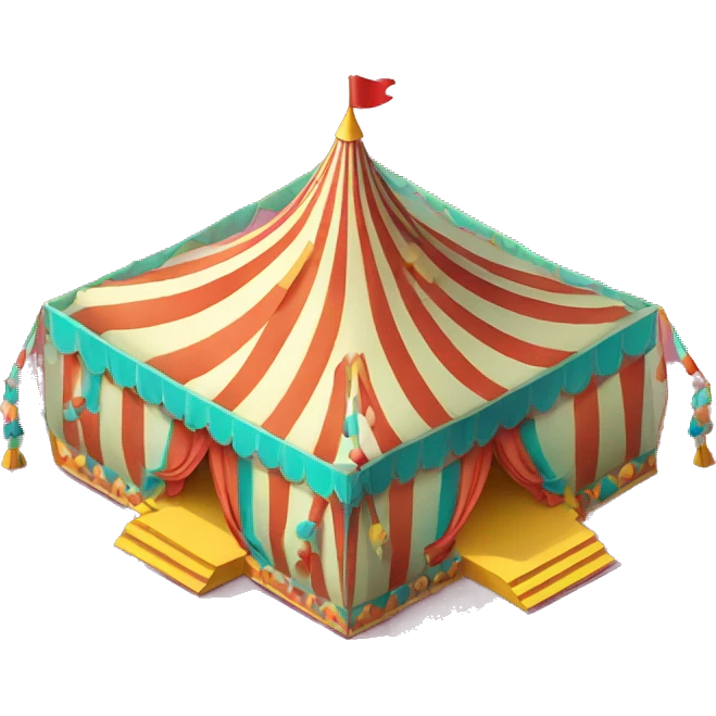 Isometric circus tent  emoji