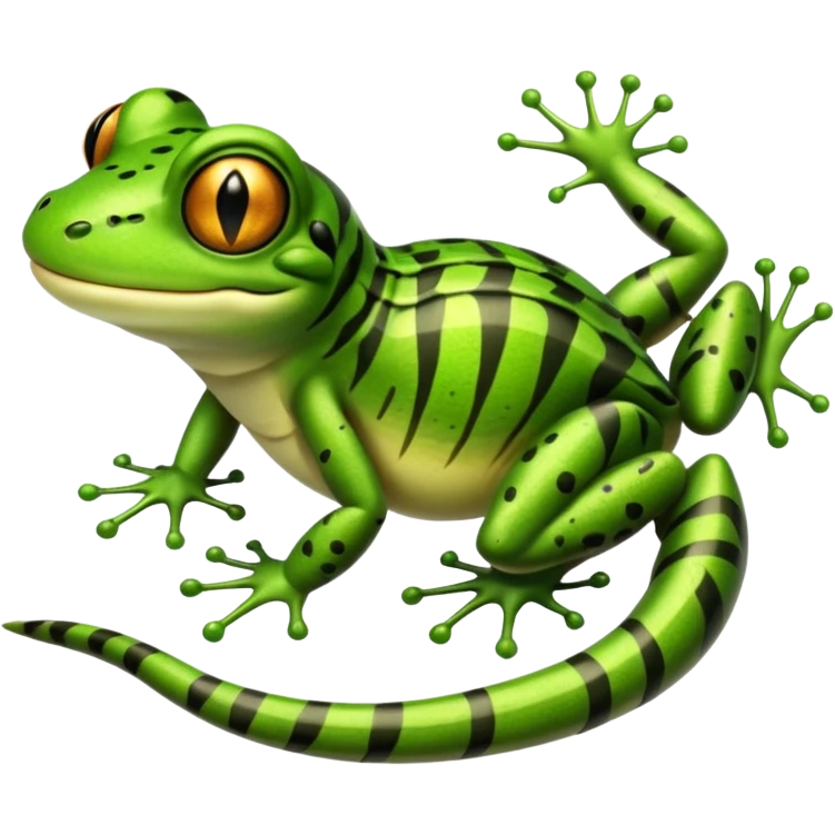 Frog with tiger body and scorpion tail emoji