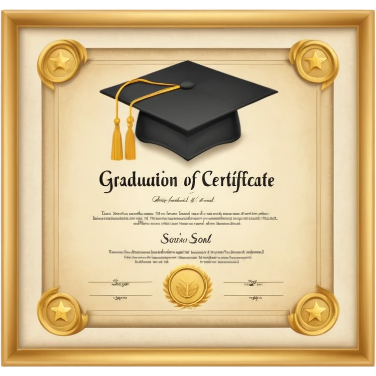 graduation certificate emoji