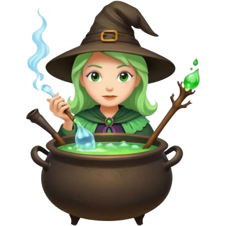 green witch cooking potion emoji