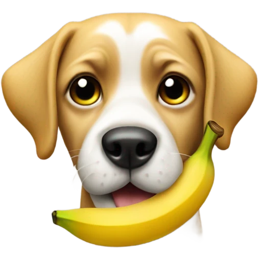 Dog whith banana emoji