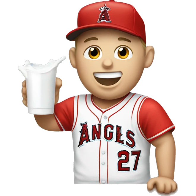 Mike trout drinking milk emoji