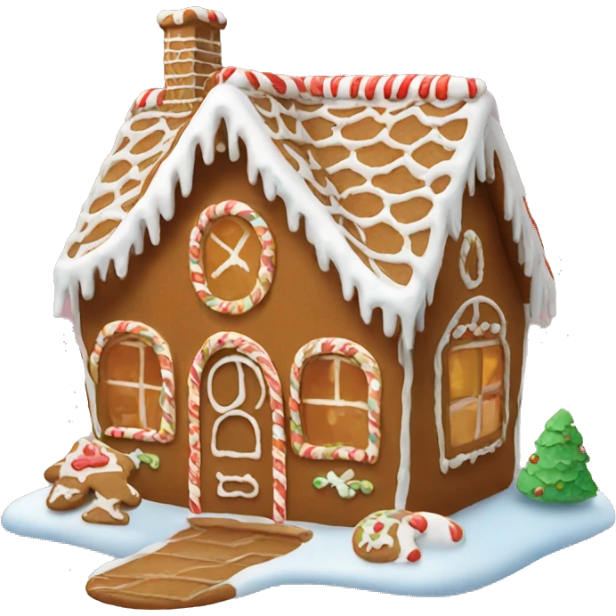 gingerbread house emoji