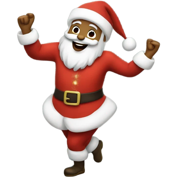 Dancing santa emoji