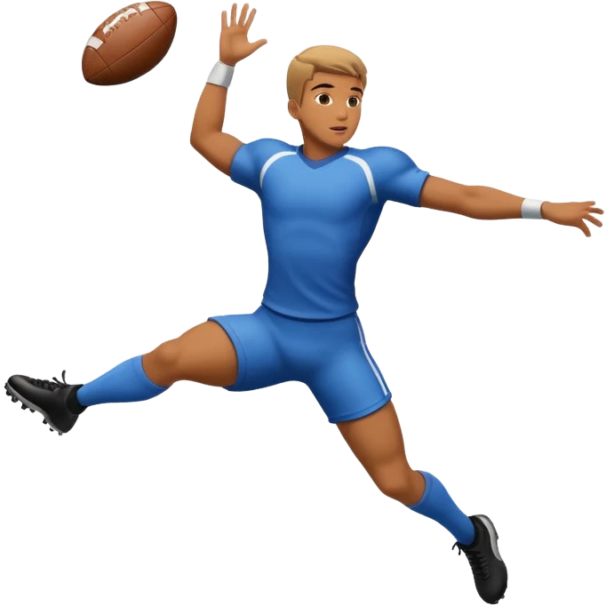 Football player hurdle backwards over an opponent  emoji