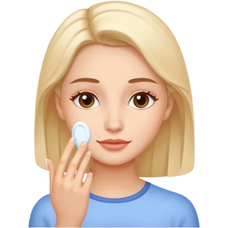 a female moisturising her face emoji