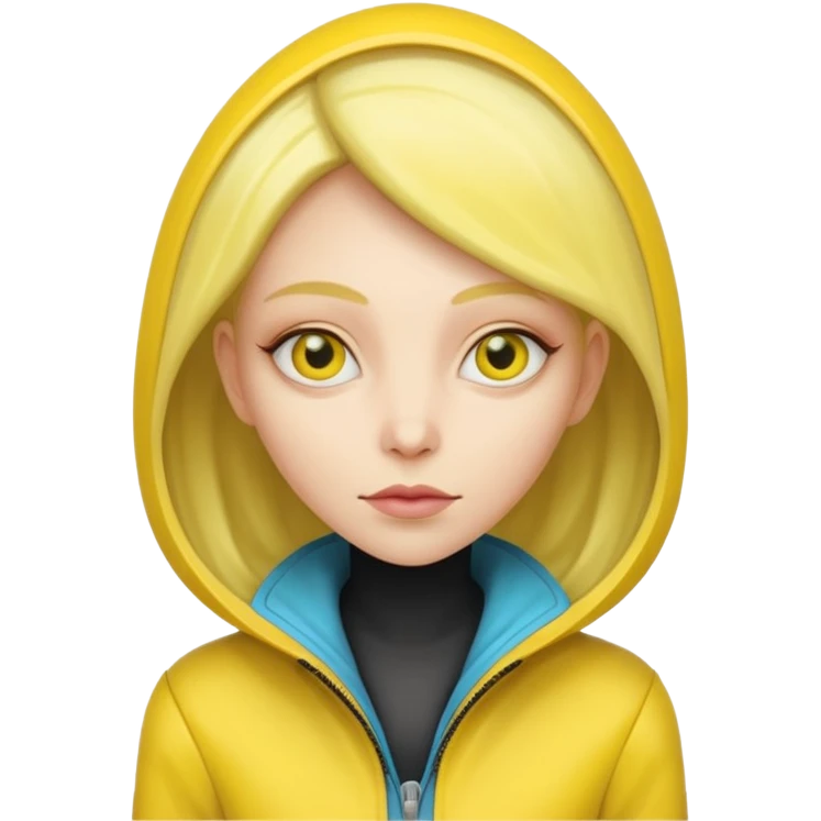Lady Alien with yellow jacket, Half body. emoji