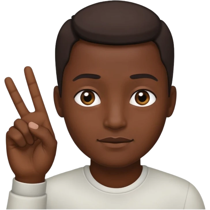 🫥+🤟🏾 emoji