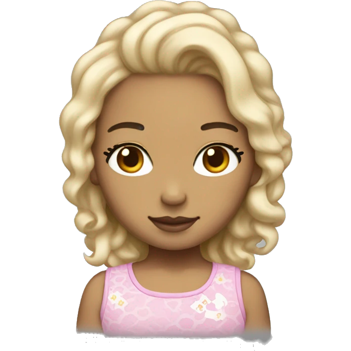 Light skin/tan hello kitty  emoji