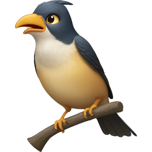 bird chirping loudly emoji