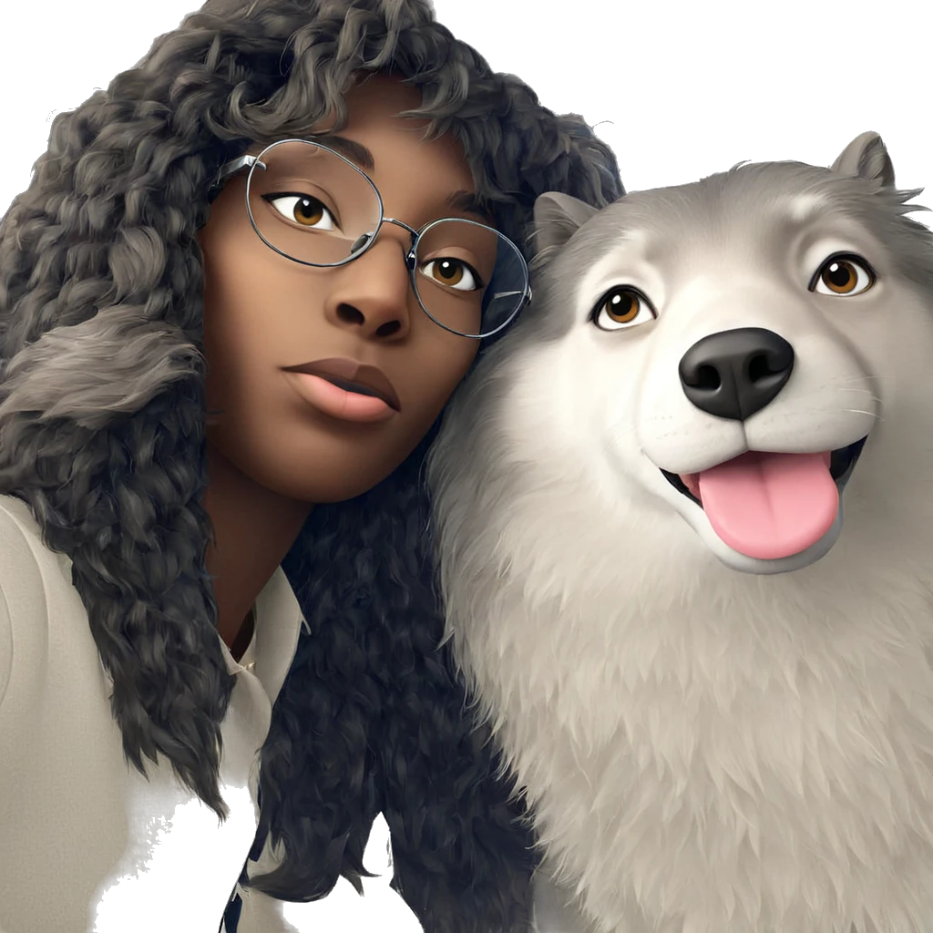 girl with glasses and animal emoji