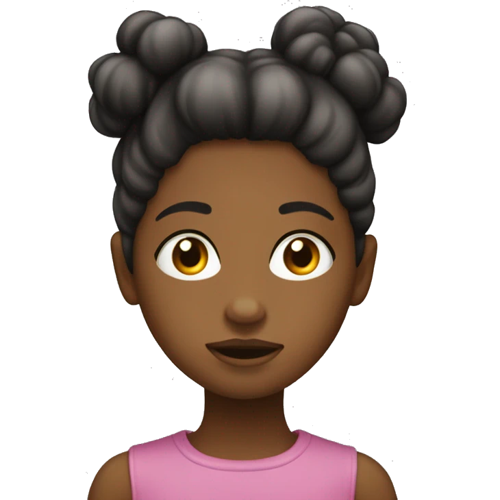 Niña de pelo negro y rubio durmiendo  emoji