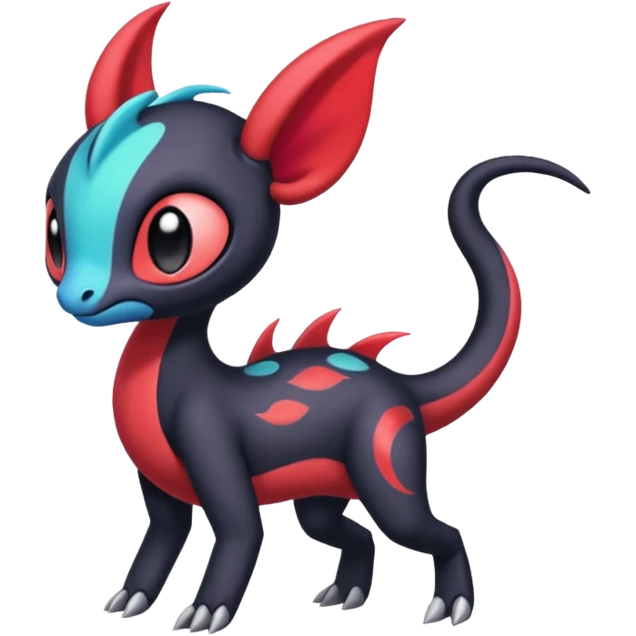 Colorful Exotic Meloetta-Salandit-Darkra-Stitch-Fakémon-creature-hybrid emoji