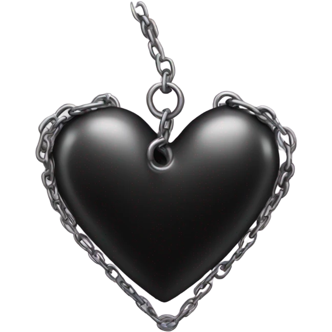 Black heart with chain emoji