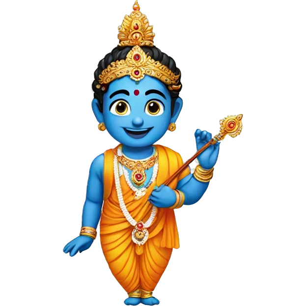 Krishna with Sudarshan chakra  emoji